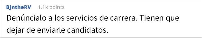 Esta persona acept&oacute; una oferta de trabajo s&oacute;lo para no presentarse despu&eacute;s de que le faltaran al respeto en la entrevista