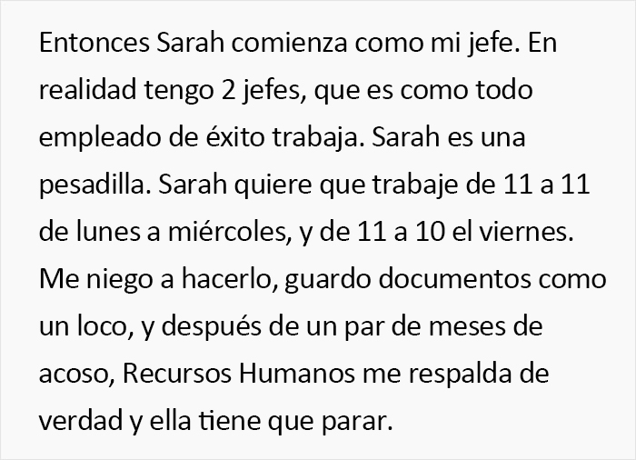 Este empleado cumple al pie de la letra con su jornada de 8 horas y media, y provoca que la empresa pierda 85000$ al año Este empleado cumple al pie de la letra con su jornada de 8 horas y media, y provoca que la empresa pierda 85000$ al año