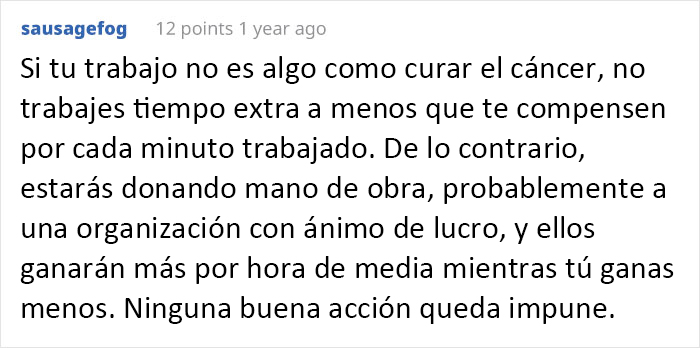 Este empleado cumple al pie de la letra con su jornada de 8 horas y media, y provoca que la empresa pierda 85000$ al año Este empleado cumple al pie de la letra con su jornada de 8 horas y media, y provoca que la empresa pierda 85000$ al año