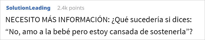 &ldquo;&iquest;Soy idiota por decirle a mi prometido que me voy a encerrar en la habitaci&oacute;n durante el resto de las vacaciones porque estoy harta de sostener al beb&eacute; de su hermana?&rdquo;