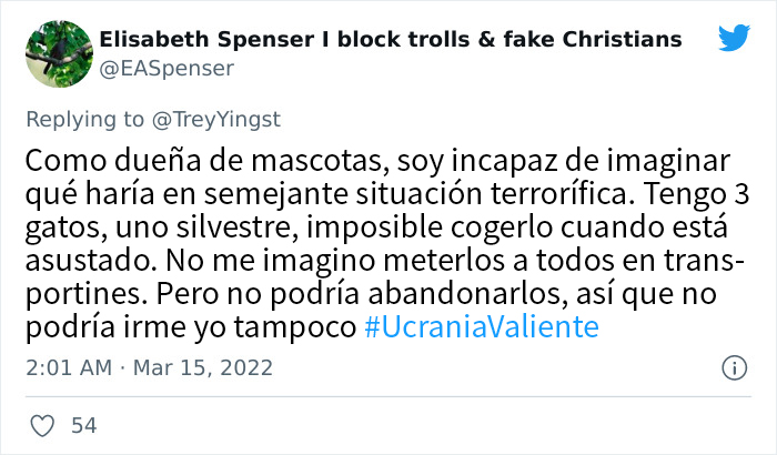 Esta mujer carga con su gato mientras lo consuela ante el sonido de las alarmas de ataque aéreo en Kyiv, Ucrania Esta mujer carga con su gato mientras lo consuela ante el sonido de las alarmas de ataque aéreo en Kyiv, Ucrania