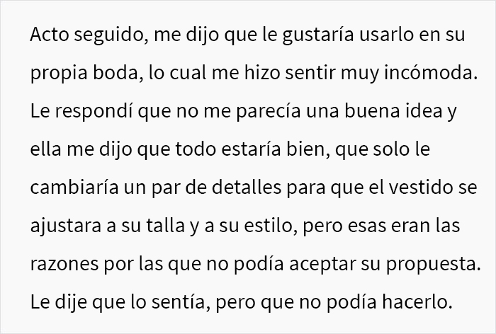 Esta madre pregunta si se equivoc&oacute; al negarse a prestarle a su hijastra el vestido de boda de su hija fallecida