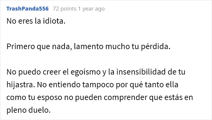 Esta madre pregunta si se equivoc&oacute; al negarse a prestarle a su hijastra el vestido de boda de su hija fallecida