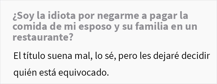 &ldquo;Insisti&oacute; en que yo pagara&rdquo;: Este hombre organiz&oacute; una gran cena de celebraci&oacute;n familiar y se enoj&oacute; con su esposa cuando ella solo pag&oacute; por su propia comida