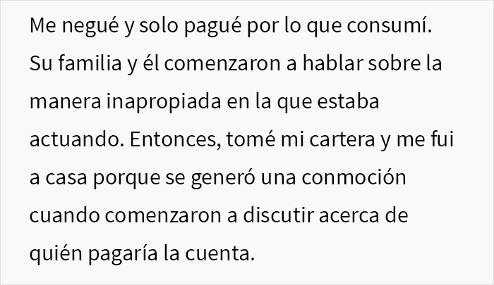 &ldquo;Insisti&oacute; en que yo pagara&rdquo;: Este hombre organiz&oacute; una gran cena de celebraci&oacute;n familiar y se enoj&oacute; con su esposa cuando ella solo pag&oacute; por su propia comida