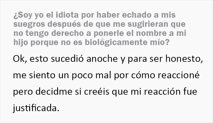 Estos suegros afirman que su hijo tiene m&aacute;s derecho a ponerle nombre al futuro beb&eacute; "porque es el verdadero padre"