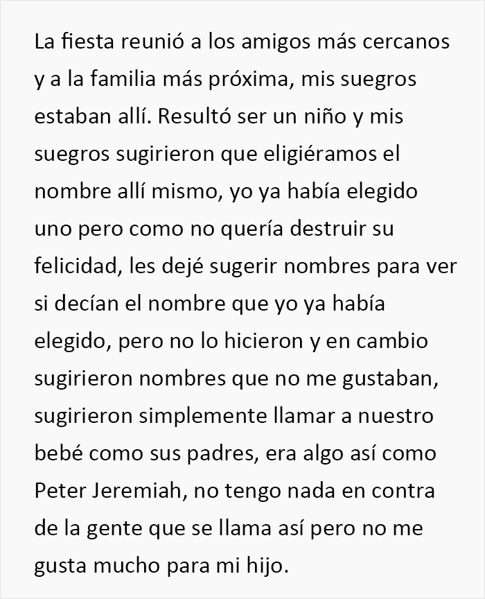 Estos suegros afirman que su hijo tiene m&aacute;s derecho a ponerle nombre al futuro beb&eacute; "porque es el verdadero padre"