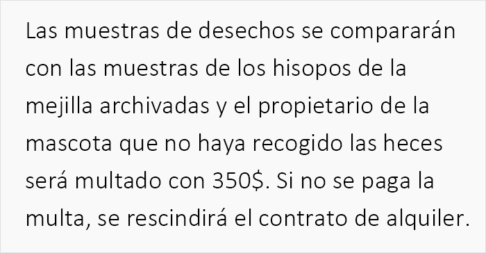 Estos caseros exigen a sus inquilinos que hagan una prueba de ADN a sus perros para averiguar qui&eacute;n no recoge las cacas