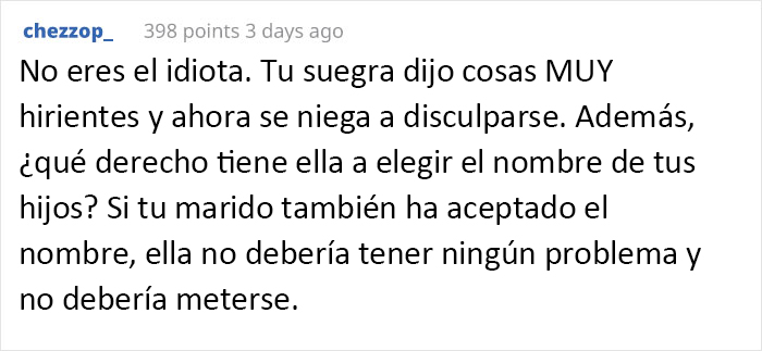 Estos suegros afirman que su hijo tiene m&aacute;s derecho a ponerle nombre al futuro beb&eacute; "porque es el verdadero padre"