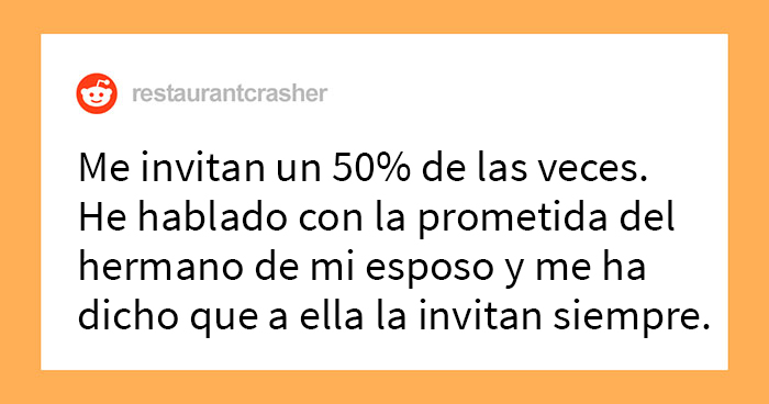 A esta mujer casi nunca la invitan a las cenas de la familia de su marido, así que se coló en una y no les hizo gracia