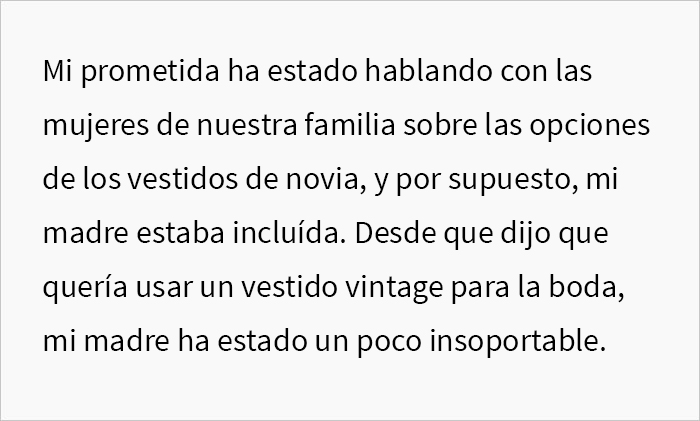 Esta novia eligió un vestido que no le gusta a su suegra, ella le compra otro y su hijo se enfada