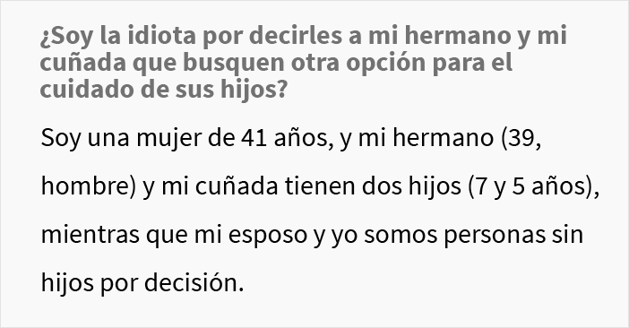 Esta mujer pidi&oacute; a su hermano y esposa que buscaran a otra persona para cuidar a sus hijos, y estall&oacute; el drama