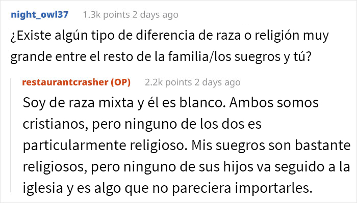 A esta mujer casi nunca la invitan a las cenas de la familia de su marido, así que se coló en una y no les hizo gracia