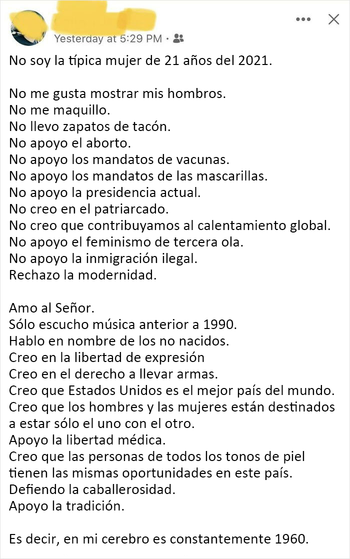 Esto fue publicado por una chica con la que fui a la escuela. Sin palabras...