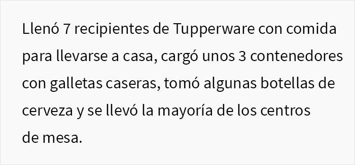 &ldquo;&iquest;Qui&eacute;n rayos hace algo as&iacute;?&rdquo;: Esta novia qued&oacute; anonadada al descubrir que una invitada se hab&iacute;a llevado 10 recipientes con comida de la boda