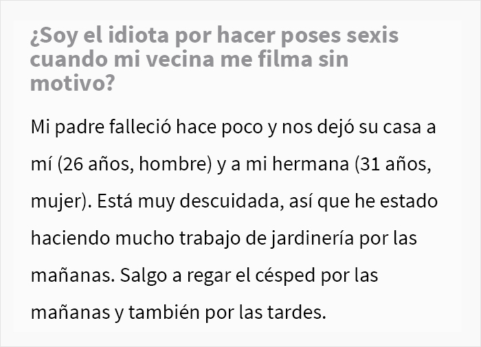 Este chico tiene que hacer poses sexys para que su vecina deje de grabarlo mientras está en su jardín Este chico tiene que hacer poses sexys para que su vecina deje de grabarlo mientras está en su jardín