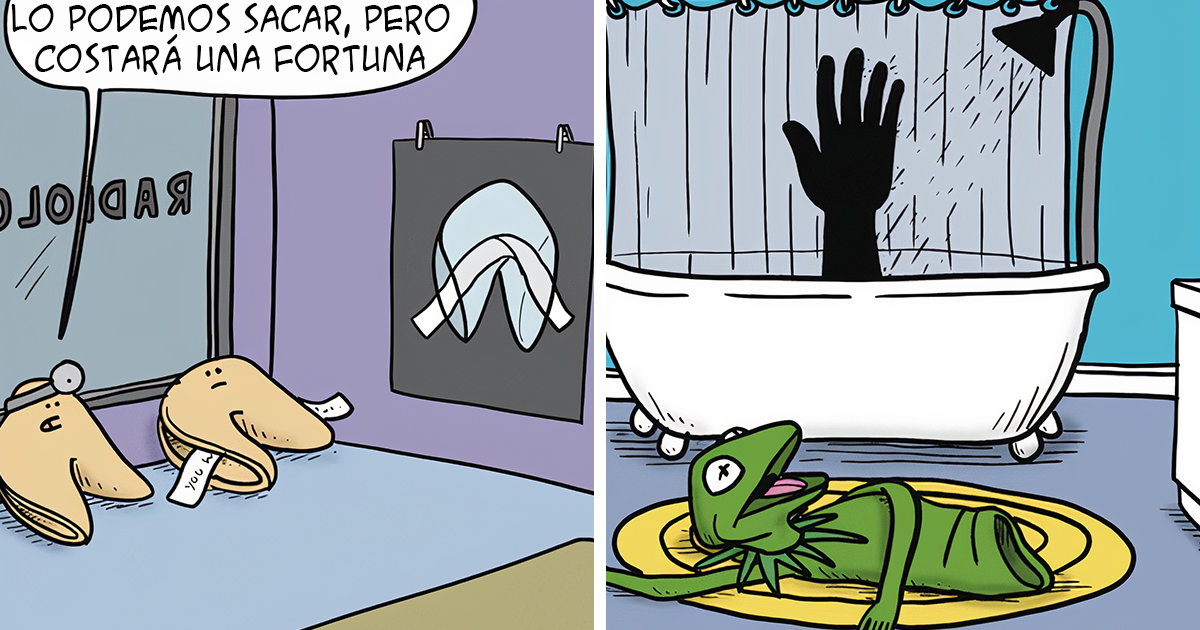 10 Cómics de una sola viñeta llenos de situaciones absurdas y humor