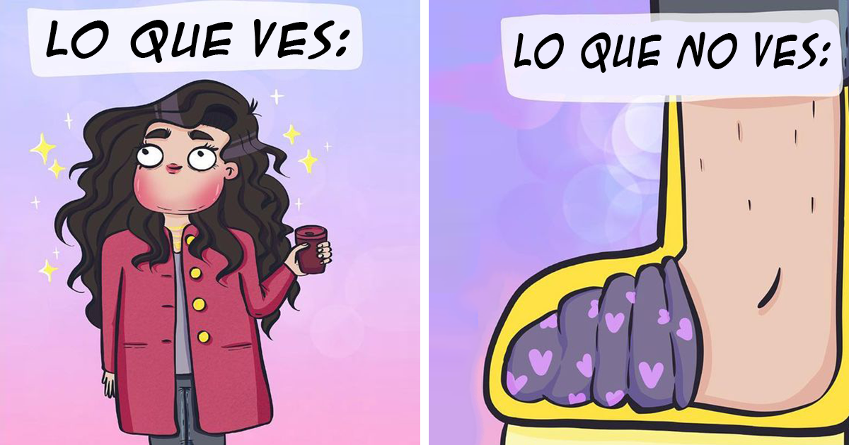 Esta artista muestra en 10 cómics cómo es su vida y sus dificultades diarias