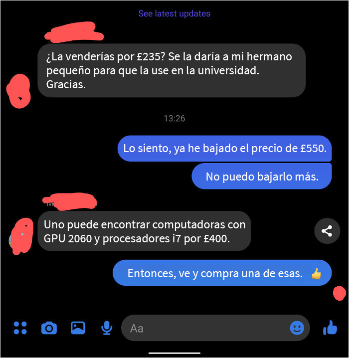 Cómo no comprarle una computadora a alguien…