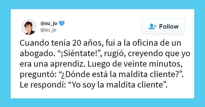 20 Mujeres comparten sus indignantes experiencias con el sexismo cotidiano en el trabajo en este hilo de twitter