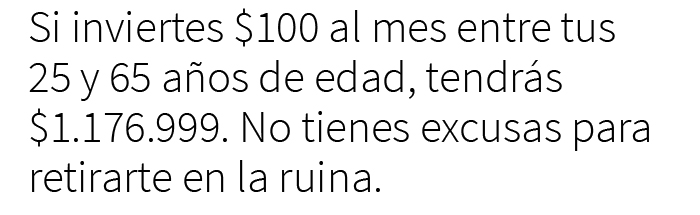 Resulta llamativo que asuma que existe una tasa consistente de 12,5% de interés y nada de inflación