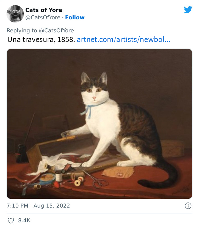 Los gatos destrozando cosas no son un problema moderno, como muestran estas 24 im&aacute;genes a trav&eacute;s de la historia