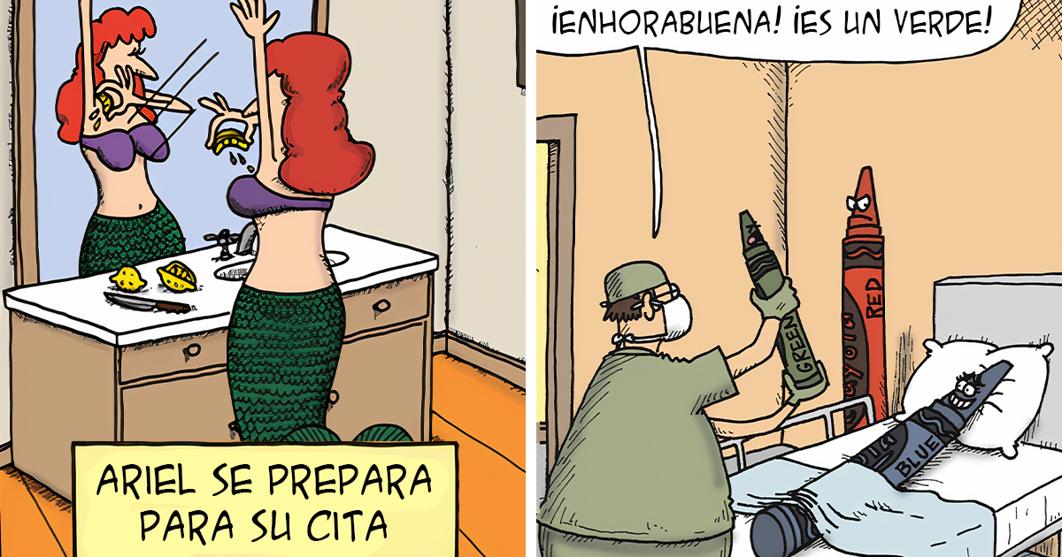 10 Nuevos cómics de una sola viñeta llenos de situaciones absurdas y humor, por Scott Hilburn