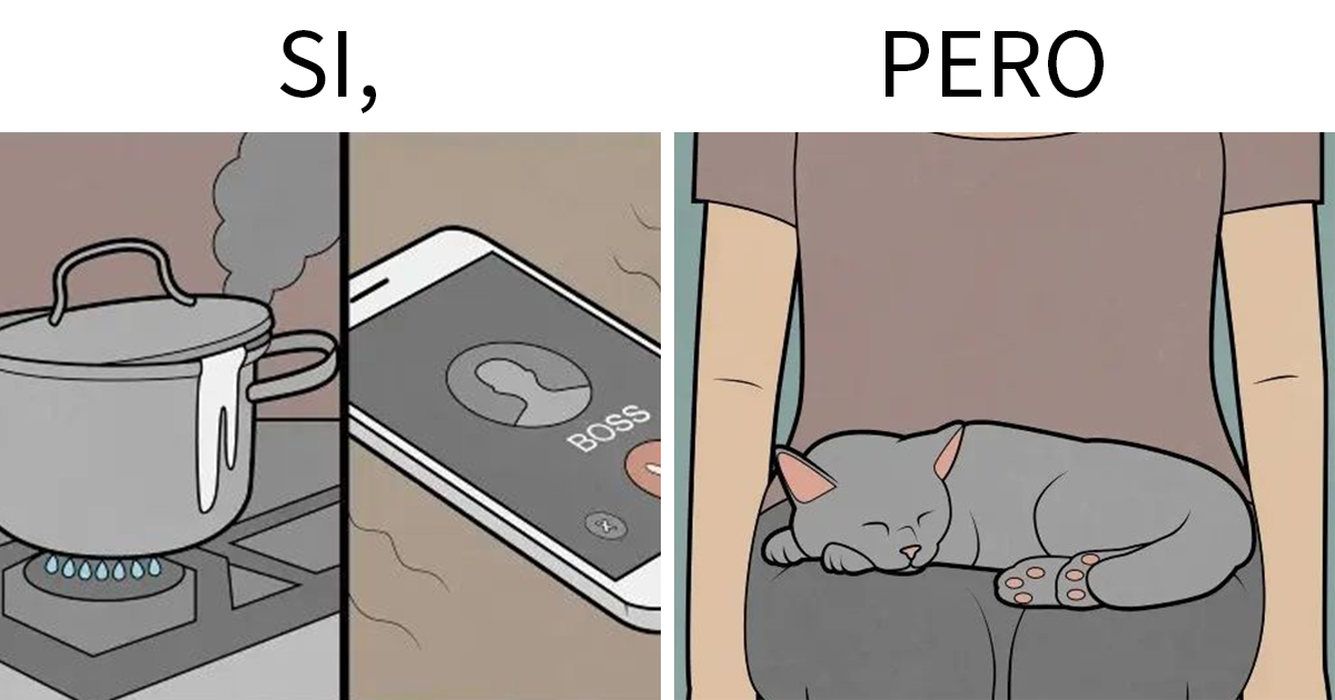 «Sí, pero»: 15 Ilustraciones de Anton Gudim que captan la ironía de los momentos cotidianos (nuevas imágenes)