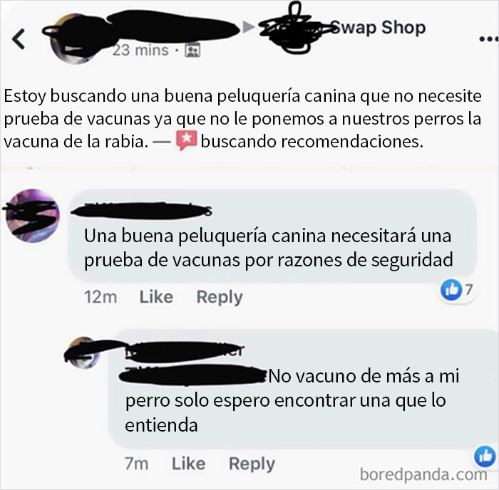 Madre antivacunas... de perros