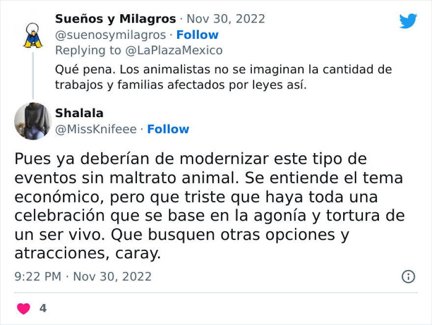 Internautas celebran la suspensi&oacute;n de corridas de toros en la Plaza M&eacute;xico