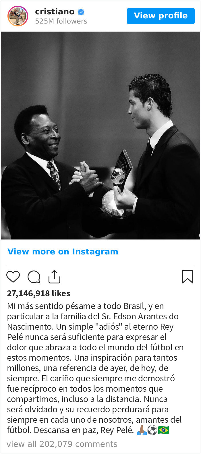 Pel&eacute;, el rey del f&uacute;tbol cuya leyenda siempre pervivir&aacute;