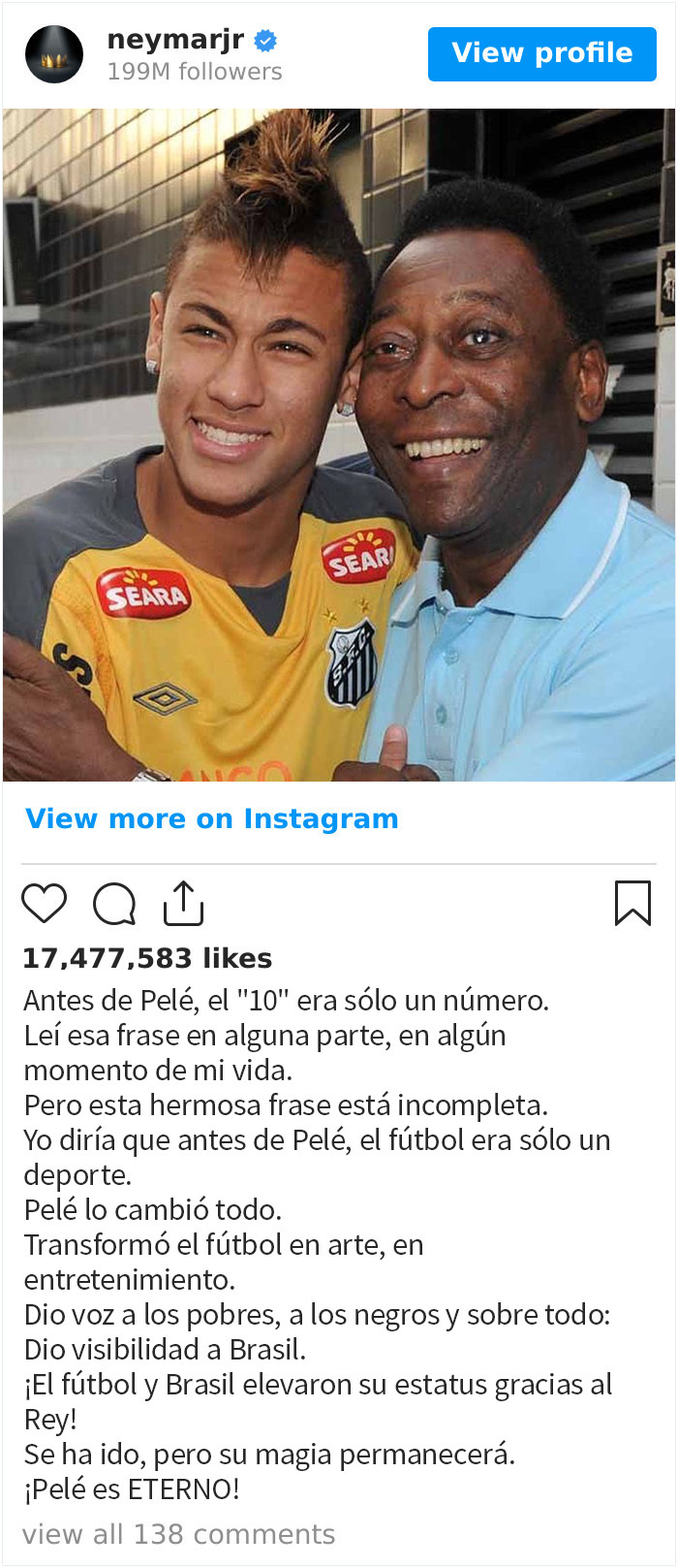 Pel&eacute;, el rey del f&uacute;tbol cuya leyenda siempre pervivir&aacute;