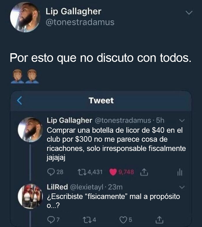 Eres físicamente irresponsable
