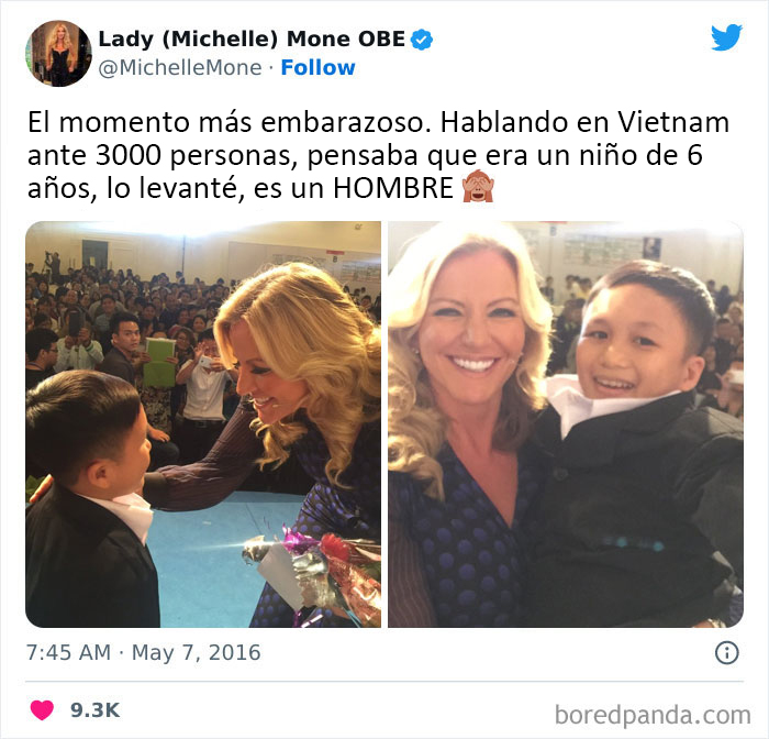 Confundiendo a un hombre vietnamita con un niño