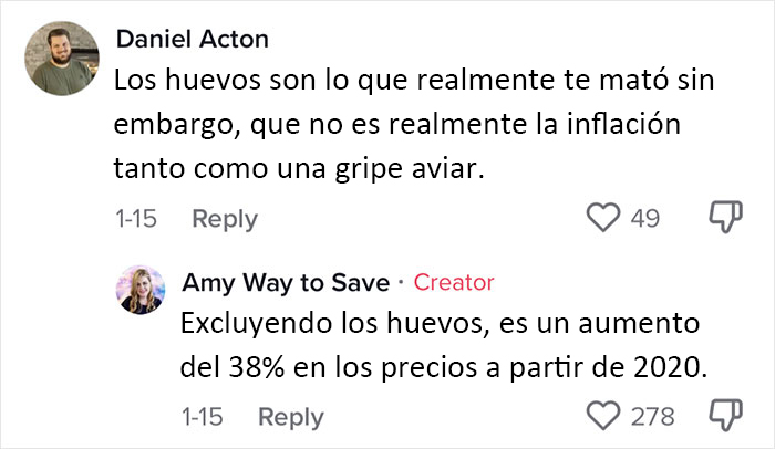 Esta mujer pone la inflaci&oacute;n en perspectiva comprando lo mismo en 2020, 2022 y 2023