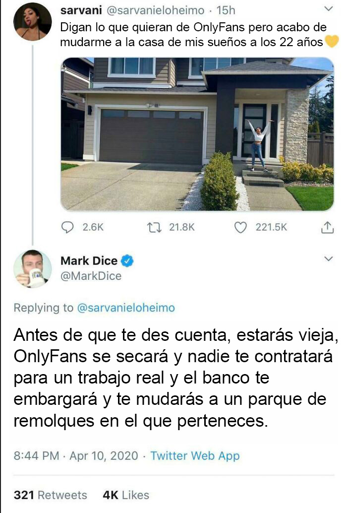 Imagina ser así de frágil respecto a una chica que compra una casa