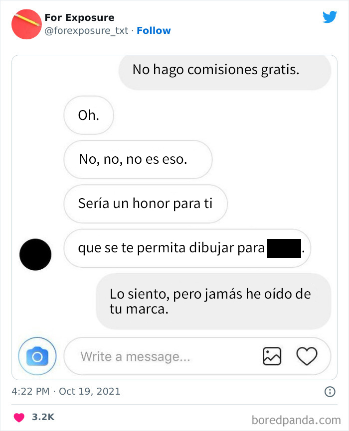 "For Exposure": 40 Screenshots Of Choosing Beggars Caught In Action When It Came To Paying For Services They Asked For