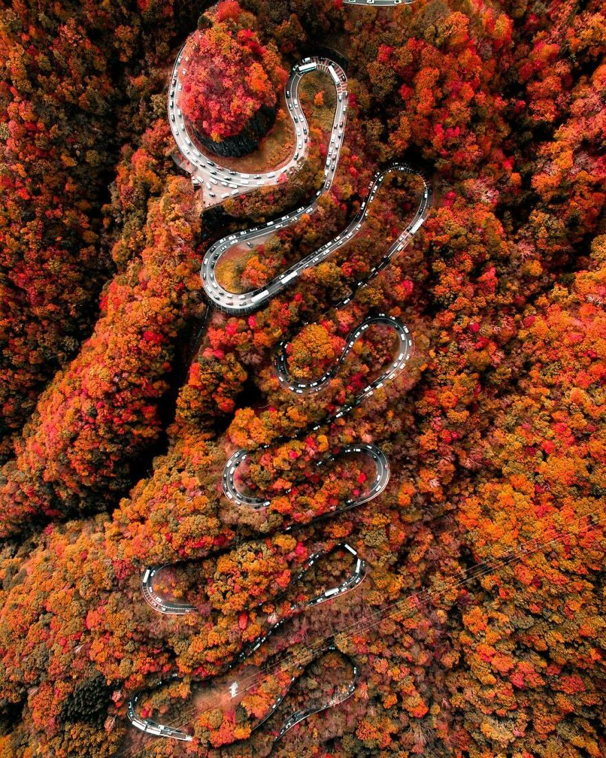 La Colorida Naturaleza De Japón Desde El Aire: 30 Fotos Con Dron