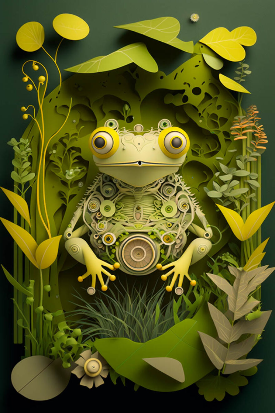 He Hecho Estos Paper Arts Con Midjourney Y Photoshop