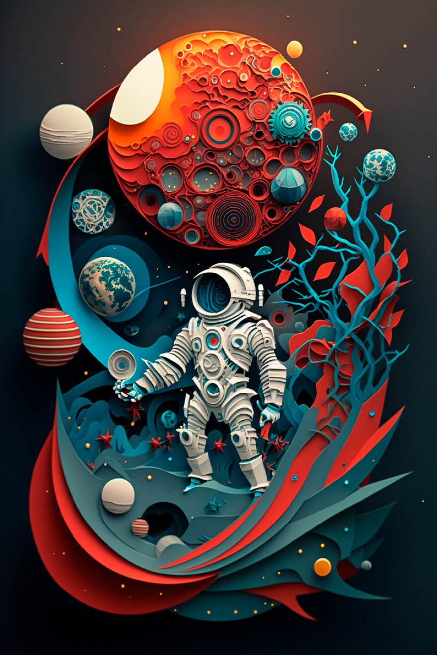 He Hecho Estos Paper Arts Con Midjourney Y Photoshop