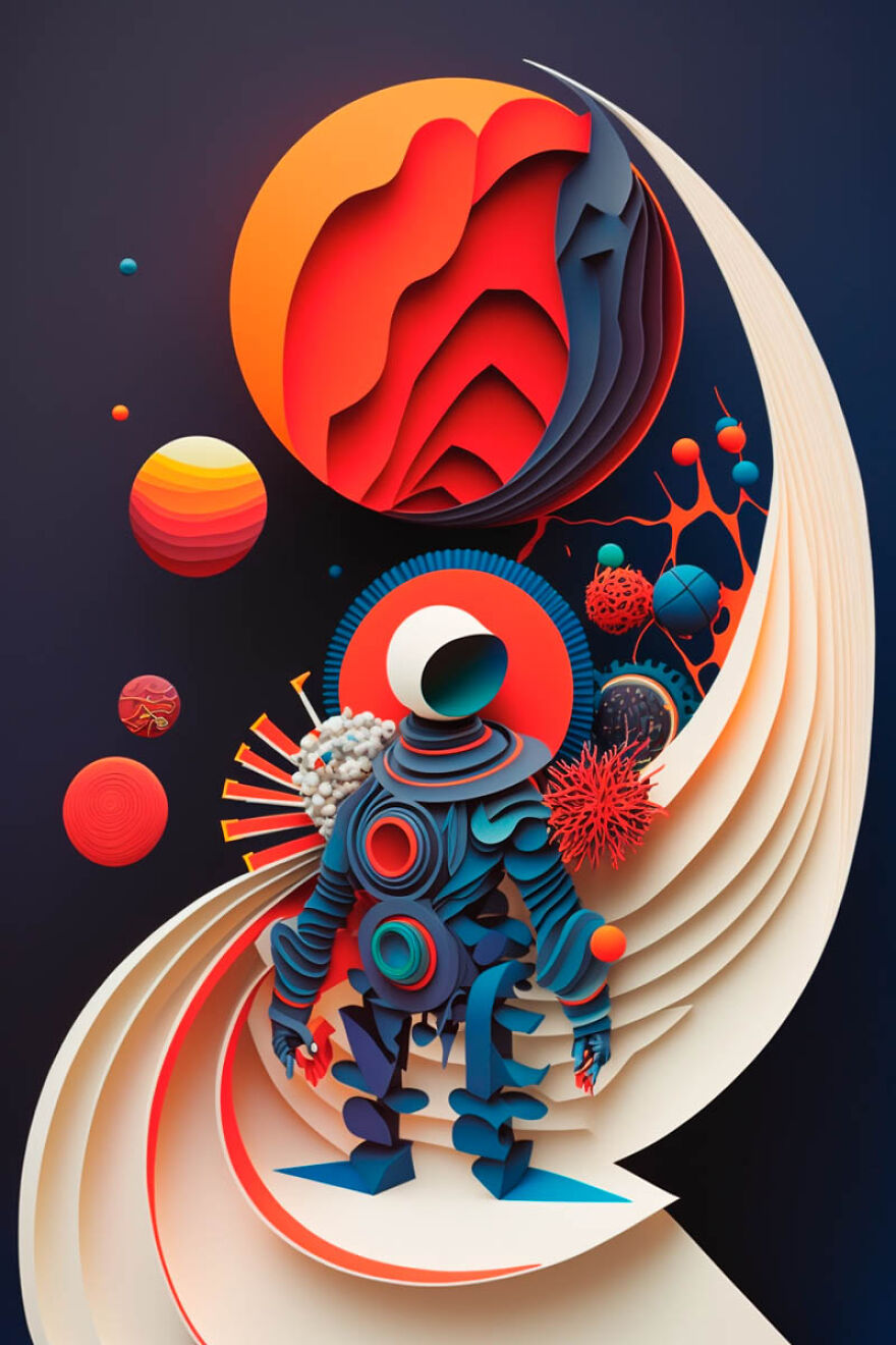 He Hecho Estos Paper Arts Con Midjourney Y Photoshop