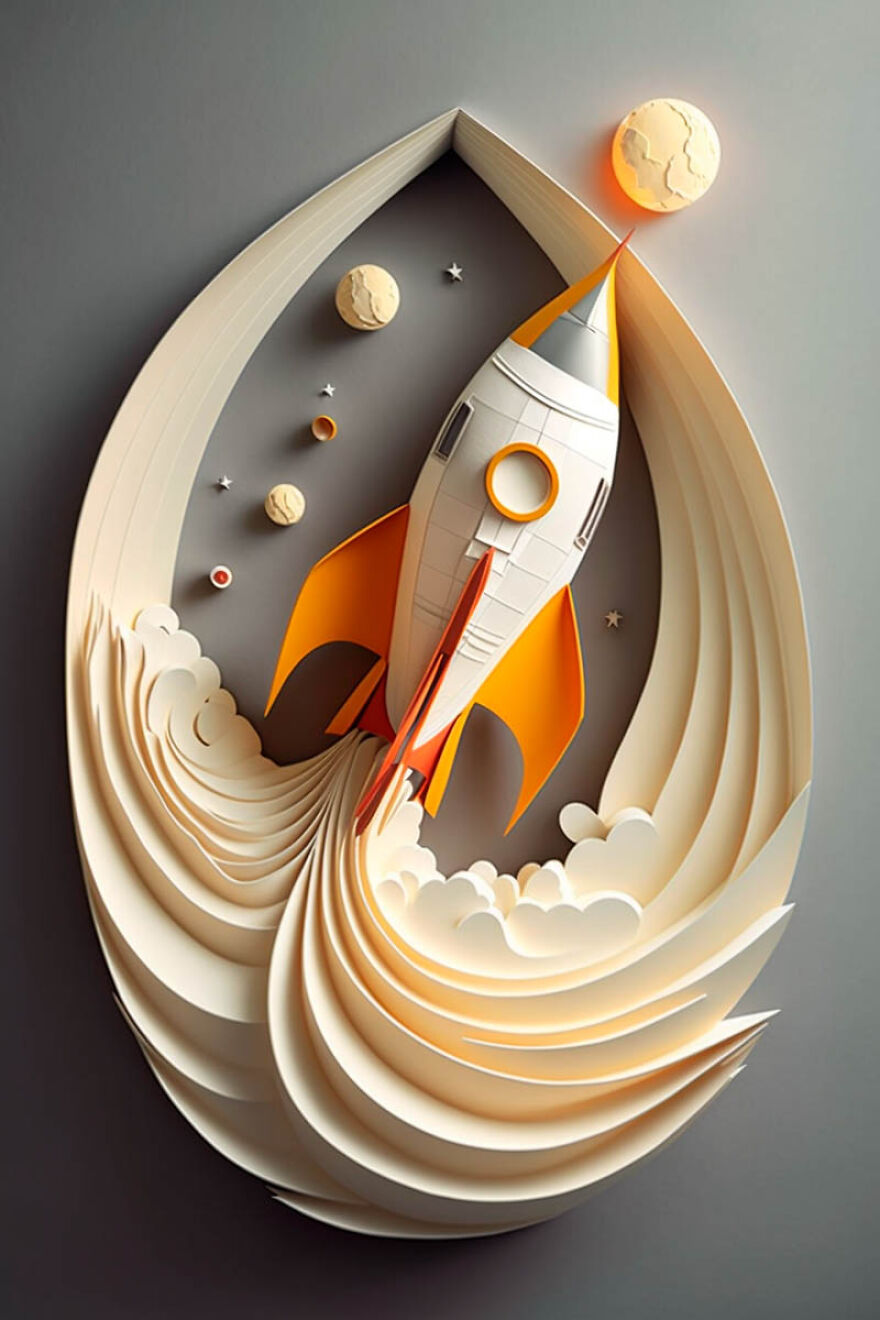 He Hecho Estos Paper Arts Con Midjourney Y Photoshop