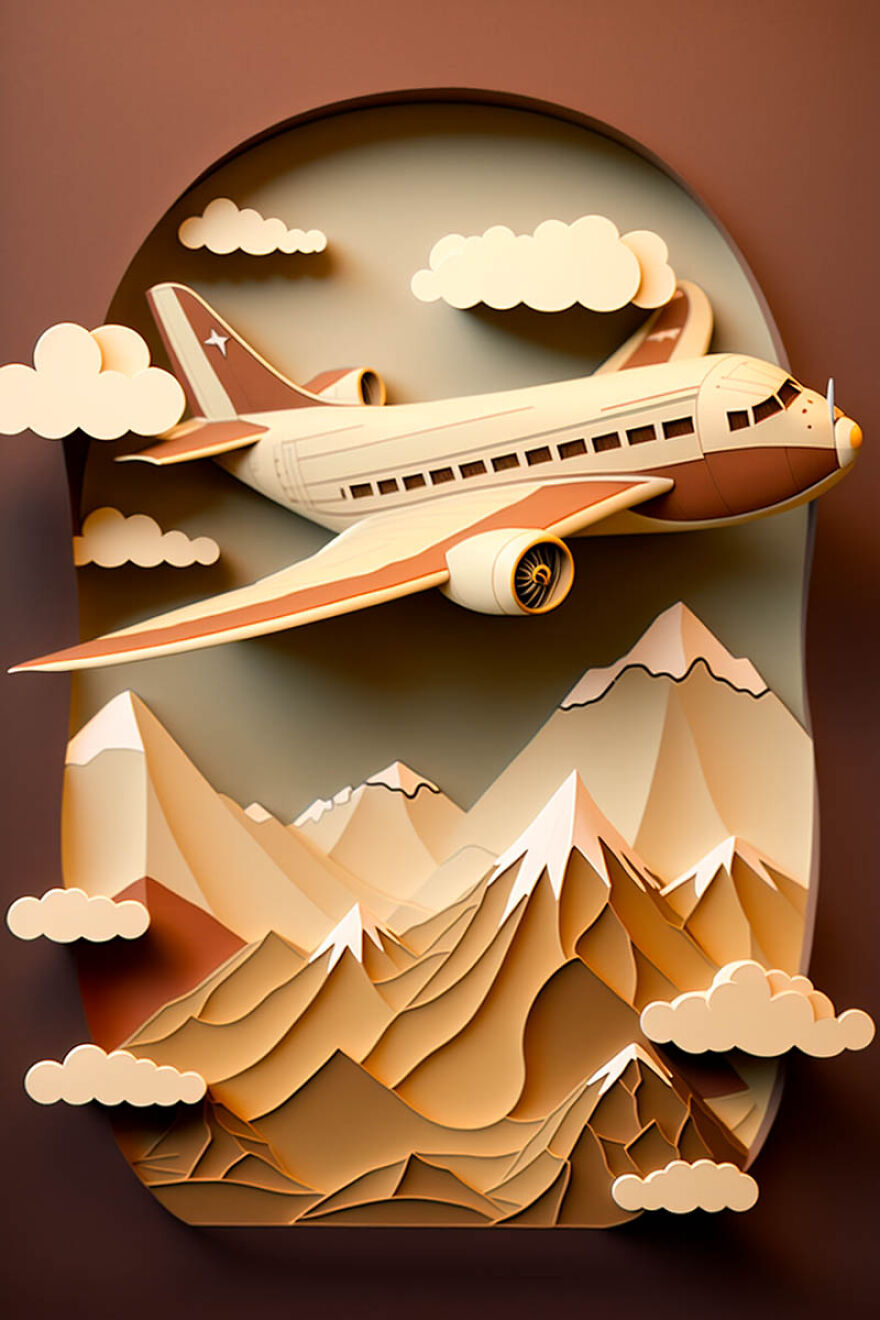 He Hecho Estos Paper Arts Con Midjourney Y Photoshop