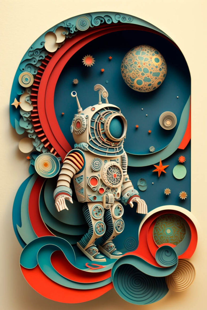 He Hecho Estos Paper Arts Con Midjourney Y Photoshop
