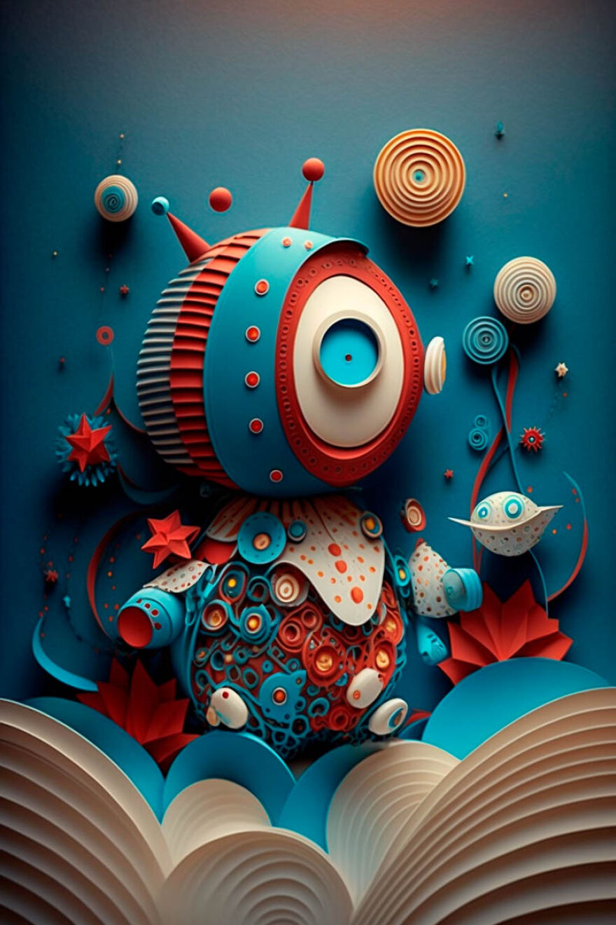 He Hecho Estos Paper Arts Con Midjourney Y Photoshop