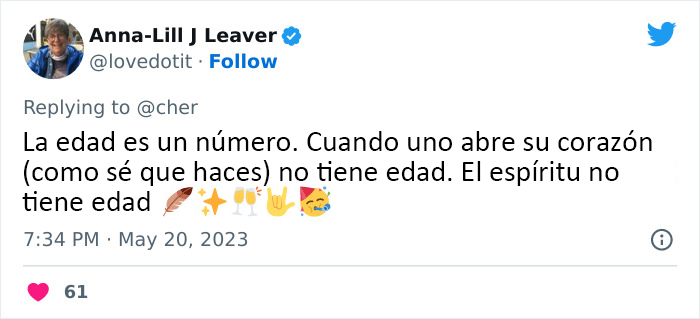 Cher comparte en Twitter una reflexi&oacute;n sobre el envejecimiento el d&iacute;a de su 77 cumplea&ntilde;os