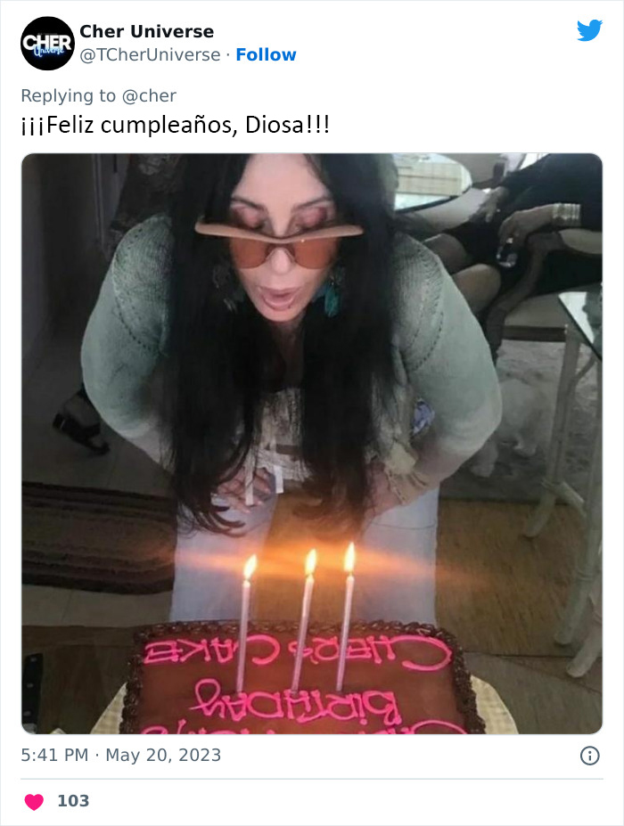 Cher comparte en Twitter una reflexi&oacute;n sobre el envejecimiento el d&iacute;a de su 77 cumplea&ntilde;os