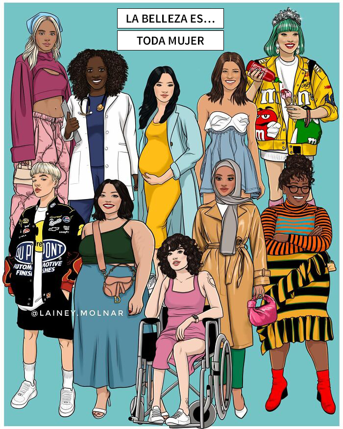 21 Illustrations By Lainey Molnar That Challenge Societal Norms Surrounding Femininity, Body Image, And More (New Pics)
