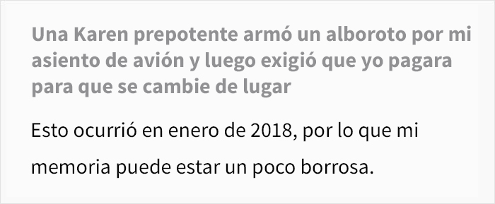 Esta Karen intent&oacute; quitarle el asiento de avi&oacute;n a un hombre y arm&oacute; un esc&aacute;ndalo cuando &eacute;l quiso recuperarlo