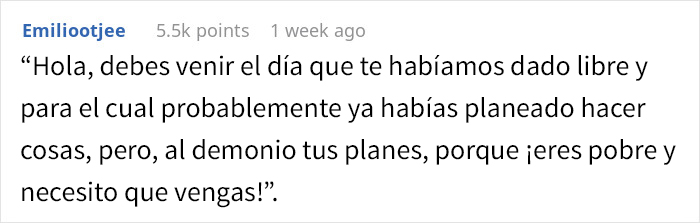 Este jefe intent&oacute; manipular a su empleado para que trabajara durante su d&iacute;a libre y fue muy criticado en redes